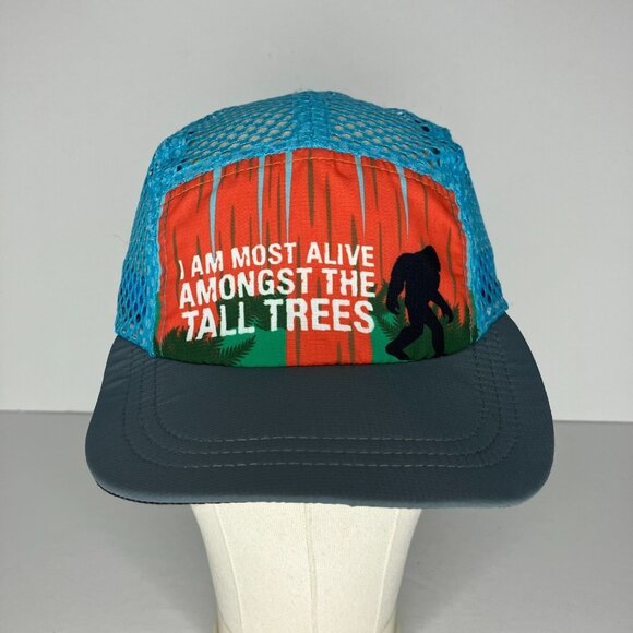Headsweats I Am Most Alive Amogst The Trees Bigfoot Yeti Mesh Hat - Picture 1 of 9